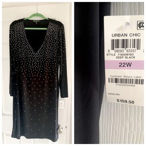 INC Women’s new with tags, beautiful black dress. Stuffed front.